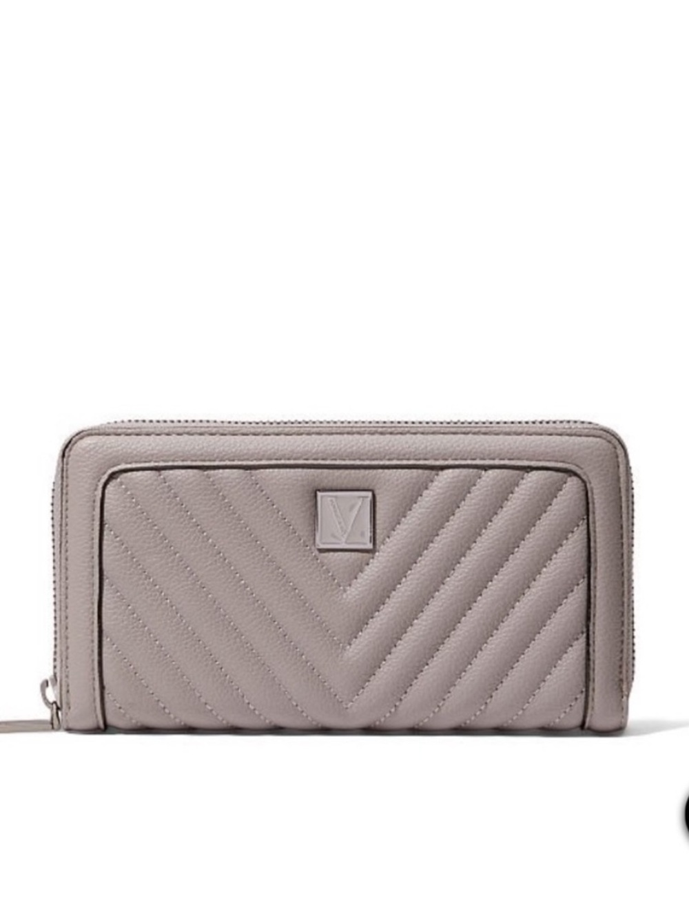 Victoria's Secret Quilted Chevron Zip-Around Wallet